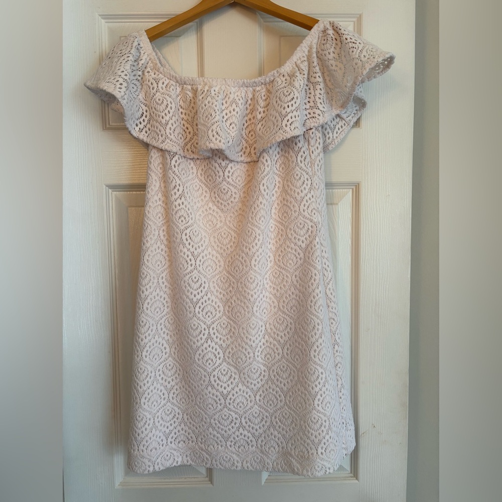 Lilly Pulitzer Cream Lace Detail Mini Dress